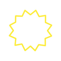 【Speech Bubble Icons】Star-Shaped Outline Speech Bubble / 星形アウトラインの吹き出し