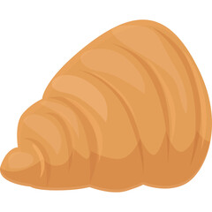Golden Brown Croissant Pastry With Flaky Layers Isolated On Transparent Background A Delicious Baked Breakfast Food Item