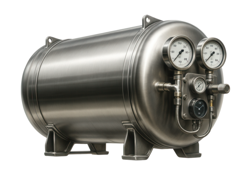 Reinforced liquid nitrogen tanker with pressure monitoring system.