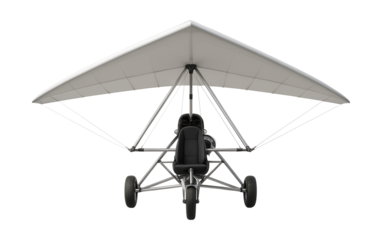 Ultralight trike featuring a delta wing and rear engine design.