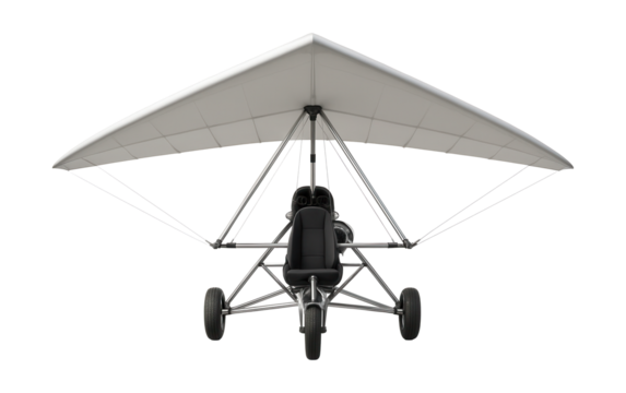 Ultralight trike featuring a delta wing and rear engine design.