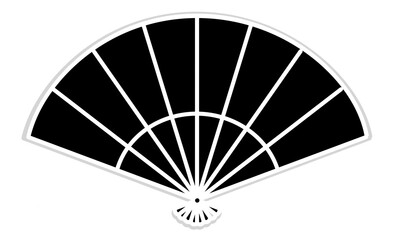 折りたたみ扇子のイラストアイコン素材