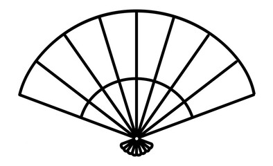 折りたたみ扇子のイラストアイコン素材