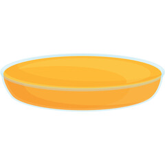 Golden Round Pie Plate With Transparent Background Perfect For Food Presentation And Graphic Design Elements