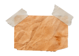old note paper on white background