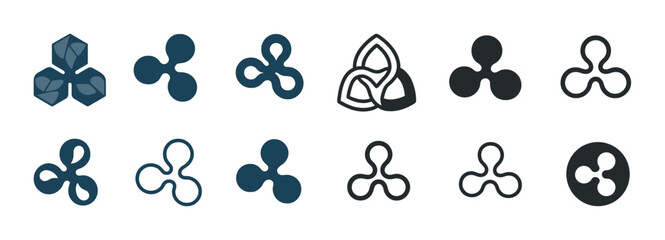 Abstract geometric symbols and triangular logos collection