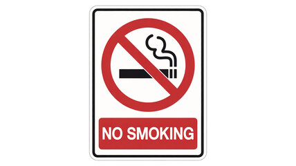 Promote a healthy lifestyle isolated on transparent background, with this no smoking symbol for smoke free zones and public safety awareness
