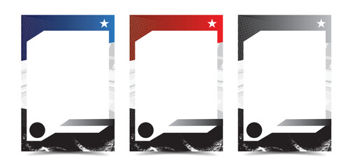 hockey Sport player trading card frame border template design