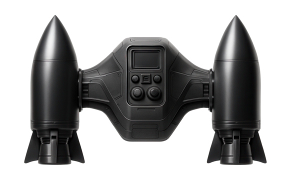 Dual-rocket pod platform with centralized control system.