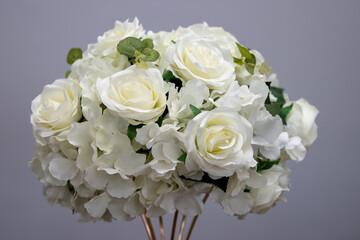 Topiary of white roses