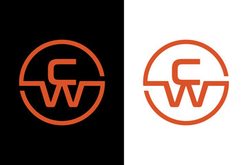 Elegant CW Monogram Logo Design