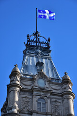 Fototapeta premium Old Quebec parliament Building front tower.