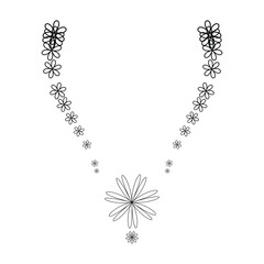 diamond necklace isolated on white