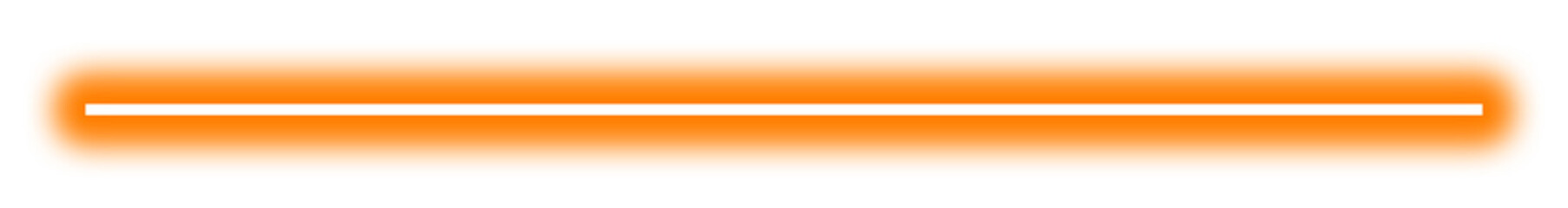 Glowing Neon Line Divider Set – orange Light Streak Borders Isolated on White Background, Bright Decorative Laser Line Effect for Design, UI Elements and Modern Graphic Layouts