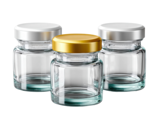 Elegant Pharmacy Vials: Three pristine vials, each with a different cap, stand ready to contain the secrets of health. These symbolize medical advancements and essential components for well-being.