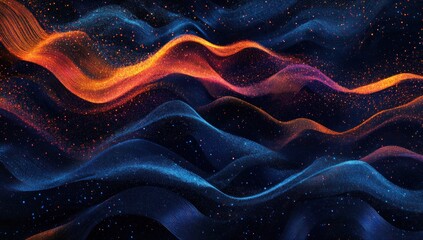 Celestial Flow, A Harmonious Blend of Cosmic Energy and Digital Art