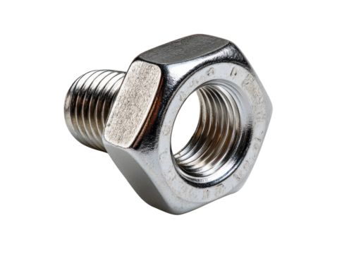 Mechanical Connector Close-Up: A close-up shot captures the details of a precisely engineered mechanical connector, showcasing its intricate threaded components and robust build.