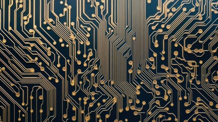Detailed electronic circuit board design representing modern technology