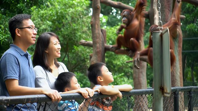 Warning watching zoo with animals not feed animals at the a sign feed family representing authentic visual style and cinematic detail.