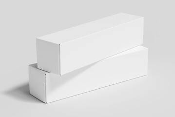 Naklejka premium White Box Mockup on White Background