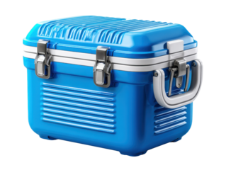 Cool Blue Cooler: A refreshing view of a vibrant blue cooler, a symbol of chilled delight, ready for picnics, outdoor events, or preserving goods. 