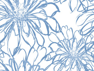 Seamless flower pattern. Abstract pattern. Textile print pattern