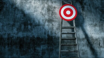 Climbing the ladder of success, reaching goals with determination