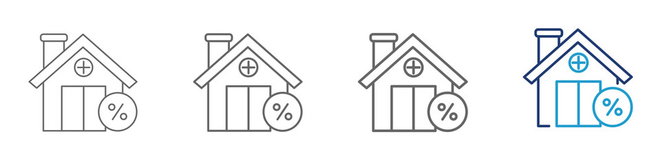 Mortage or refinance in line style icons set design vector illustration.
