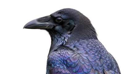 Closeup of a Crow with Detailed Feather Texture 2.