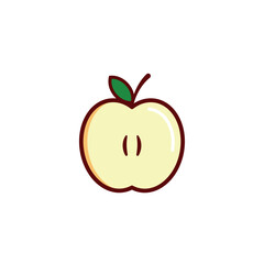 Realistic Apple Slice Illustration For Fresh Fruit