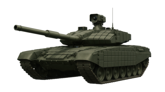 Main battle tank featuring reactive armor and an independent thermal viewer for the
