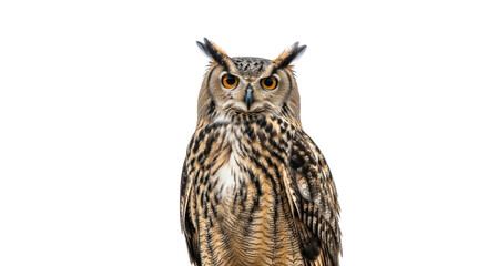 Naklejka premium Majestic Owl with Detailed Feather Patterns.