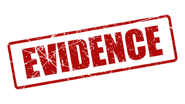 Evidence stamp with grunge texture