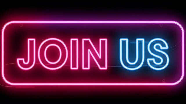 Invitation us join neon neon sign sign join invitation us representing authentic visual style and cinematic detail.