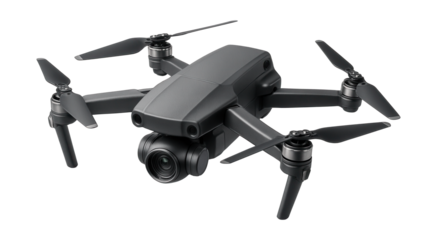 Foldable drone with high-def camera gimbal for aerial surveillance.