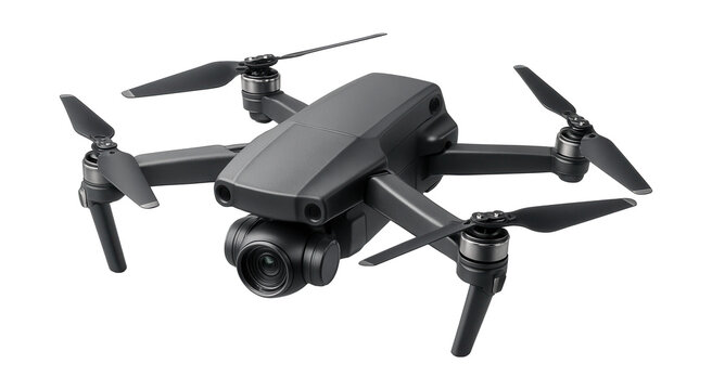 Foldable drone with high-def camera gimbal for aerial surveillance.