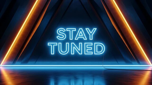 Neon neon sign abstract sign tuned abstract in stay tuned space futuristic stay representing authentic visual style and cinematic detail.