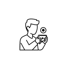 Person enjoying mobile video content or gaming
