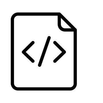 Code Specification Line Icon of Behavior-Driven Development (BDD) Icon Set