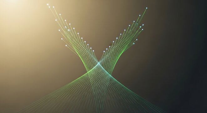 Dynamic network connections illustrate modern technology and innovation, perfect for illustrating digital transformation or futuristic concepts in business presentations