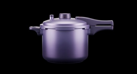 Obraz premium Modern purple pressure cooker kitchen appliance illustration