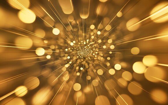 Abstract golden bokeh background with blurred lights festive and elegant design for celebrations holidays or special events