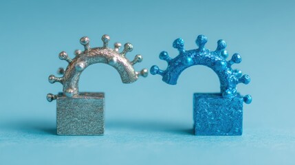 Lock Icon Transforming Into a Virus Represents the Shift From Security to Cyber Vulnerability in Digital Spaces