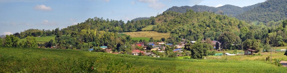 panoramic view of the mountains