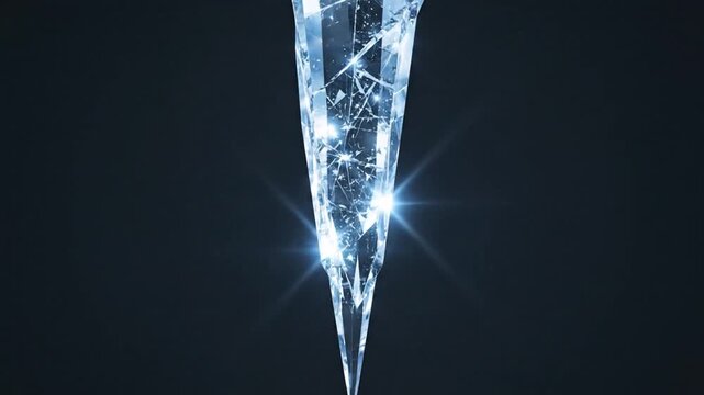 Shard of frozen light pierces dark