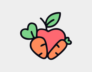 Health and Wellness icon illustration. healthy lifestyle icon