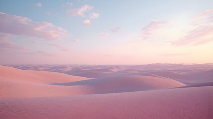 Dreamy Pastel Landscape with Gentle Hills and Soft Sky