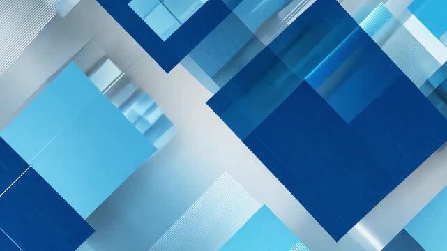 Abstract Geometric Symphony: A captivating arrangement of geometric shapes in shades of blue and white creates a visually stimulating composition, showcasing the interplay of form and color. 