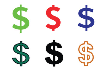 Obraz premium Dollar Symbol Vector Collection.