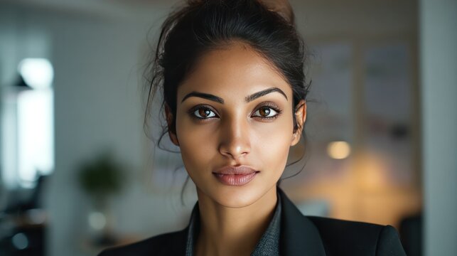 Confident Professional Portrait: A striking portrait of a self-assured individual, emanating poise and confidence, perfectly encapsulates the essence of professional demeanor.